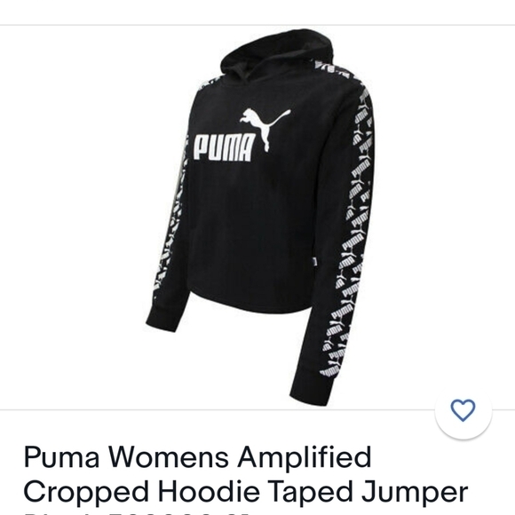Puma sz small black amplified hoodie. NEW IN PLASTIC WITH TAGS WT19 - Picture 1 of 2